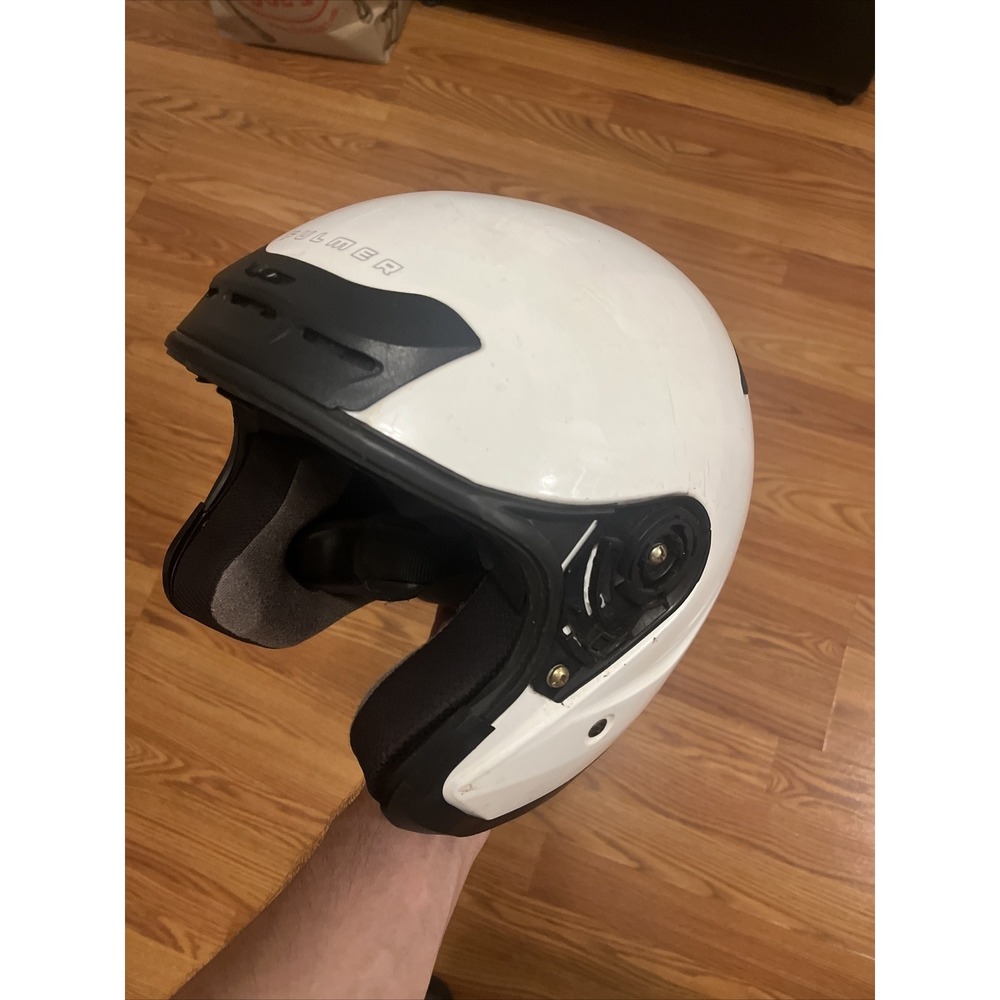 Fulmer AF-655 DOT Motorcycle White Sport Helmet M - No Face Cover